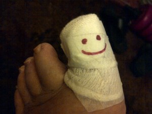 smiley toe